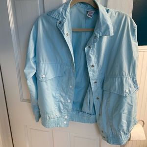Sky blue windbreaker
